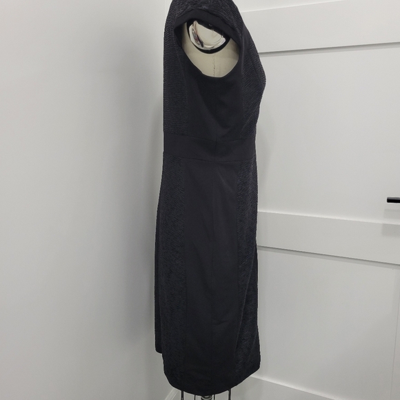 Dressbarn Women's Black Sleeve Front Zipper Mini Dress Size 12 - Picture 3 of 13